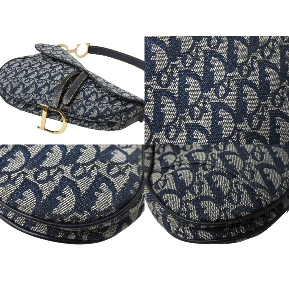 Dior Canvas Blue Navy Saddle Bag Christian Trotter - Picture 8 of 10